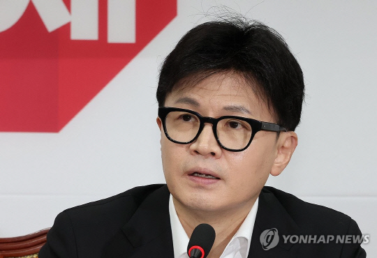 국민의힘 한동훈 대표가 6일 오전 서울 여의도 국회에서 열린 긴급최고위원회의에서 발언하고 있다. [사진=연합뉴스]